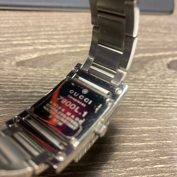 ⌚ Gucci 7900L Chunky Modernist Stainless Steel Link Womens Wrist Watch ⌚ - Picture 10 of 15